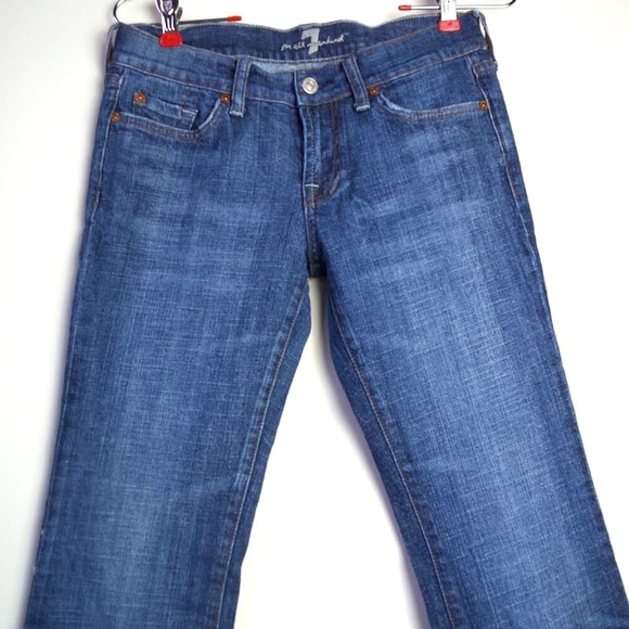 7 For All Mankind Crystal Blue Jeans - Picture 2 of 8